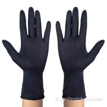 Examen sans poudre Gants de nitrile noir pour médical